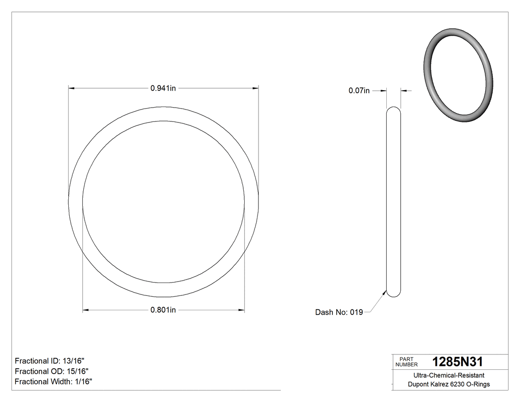 Technical drawing - 1285N31